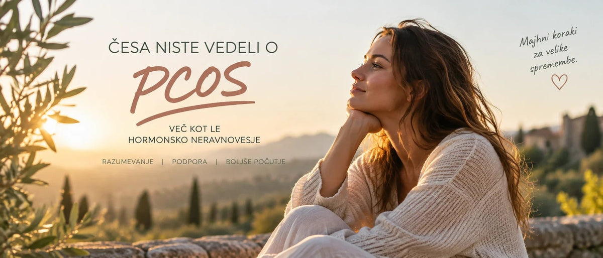 Ženska ob sončnem zahodu kot naslovni vizual članka o PCOS