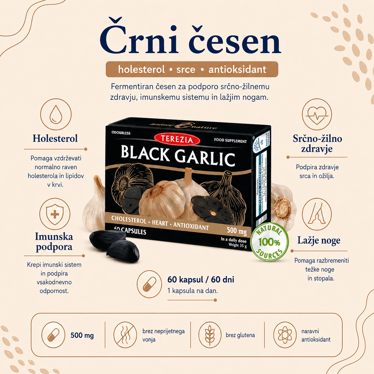 Črni česen v kapsulah