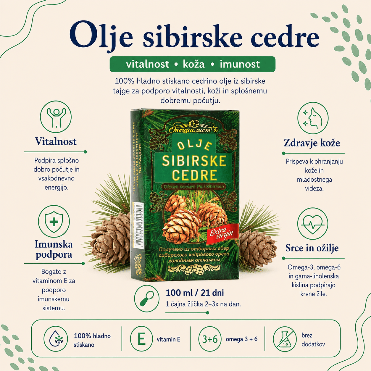 Olje sibirske cedre