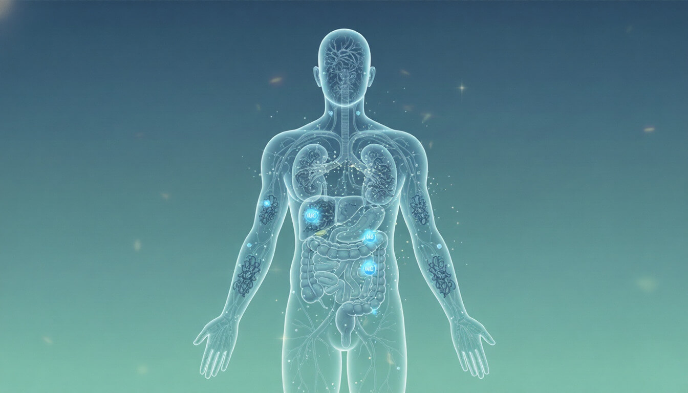 grafični prikaz pljuč in delovanja NAC na razbijanje sluzi