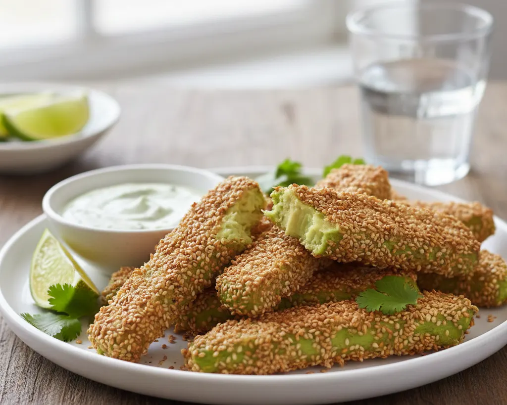 Zapečen avokado s sezamom