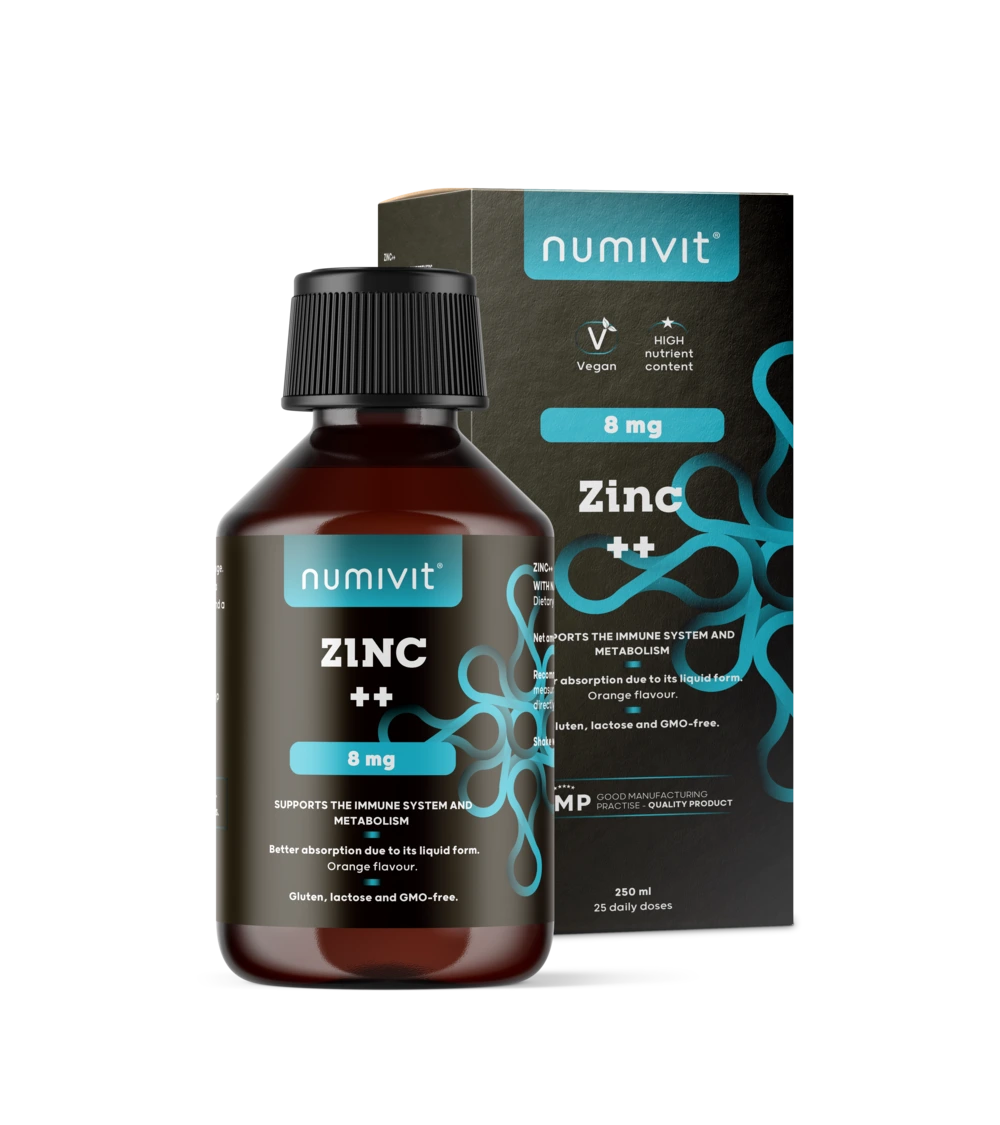 Cink: Visoko biorazpoložljivo dopolnilo za imunsko podporo, regeneracijo kože, las in nohtov.