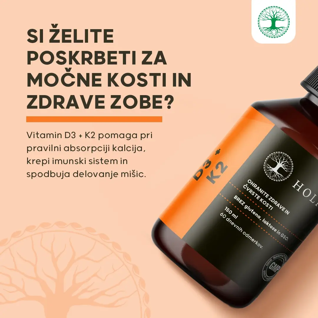 Vitamin D3 + K2 v tekočini