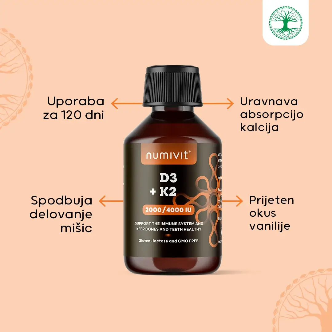 Vitamin D3 + K2 v tekočini
