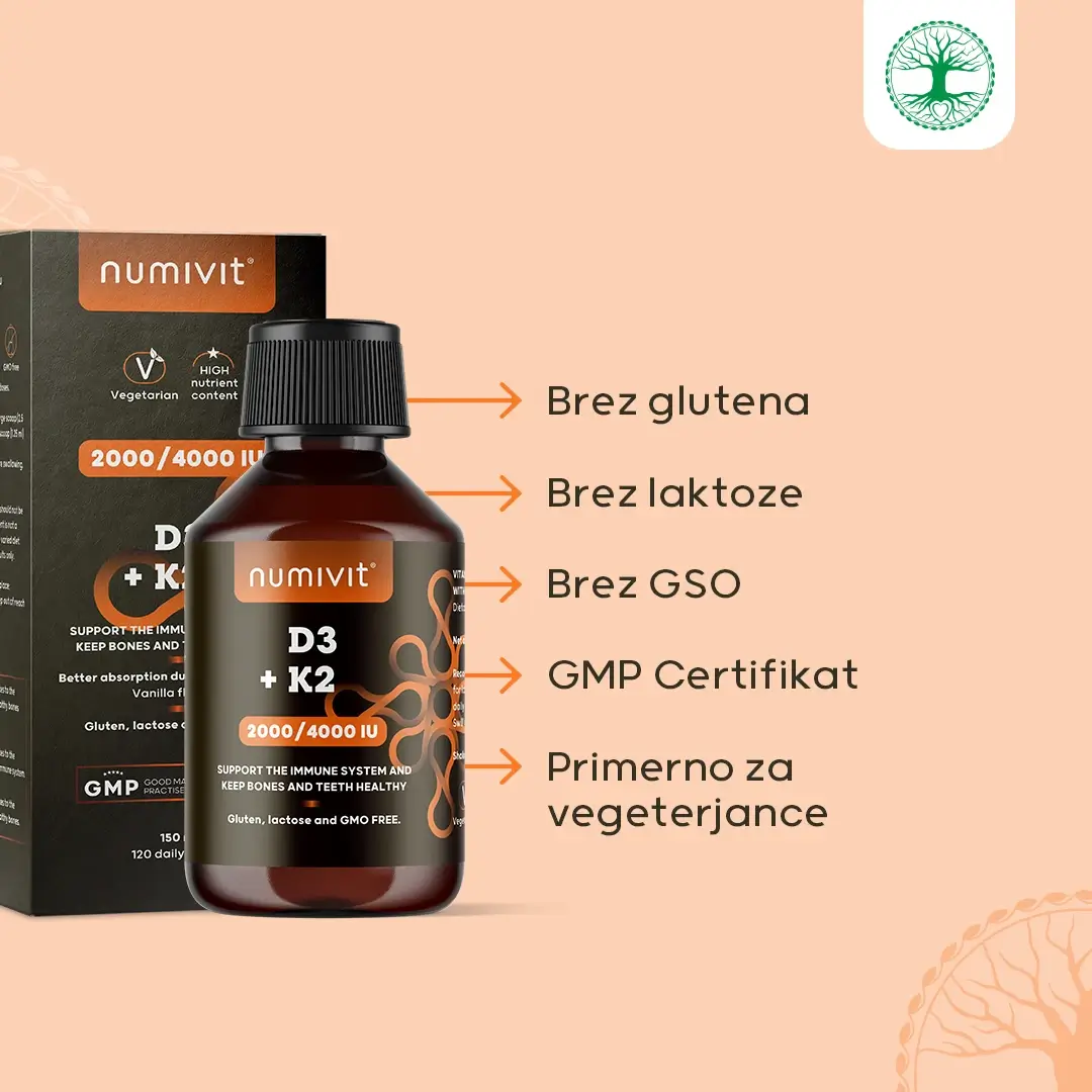 Vitamin D3 + K2 v tekočini