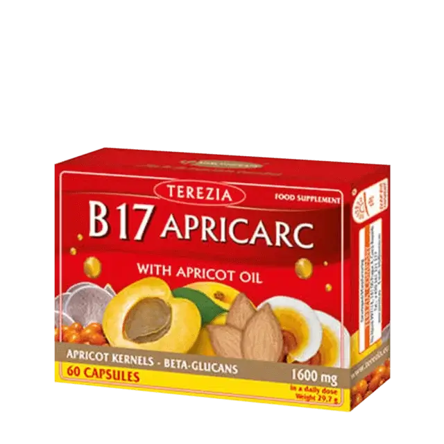 Vitamin B17 Apricarc: Naraven vir vitamina B17 z mareličnimi jedri, reishi in ostrigar gobami